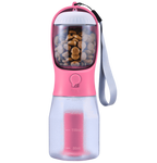 3-in-1 Pet Water & Food Bottle with Waste Bag Holder