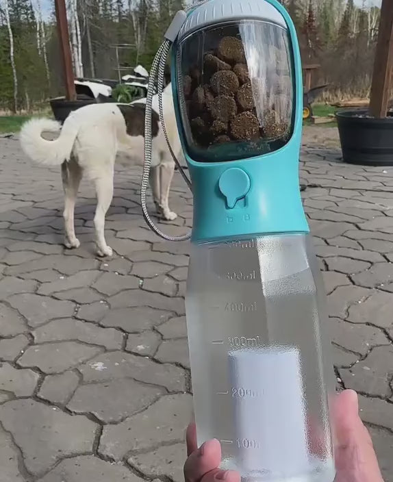 HydroPaw™ 3-in-1 Pet Water & Food Bottle